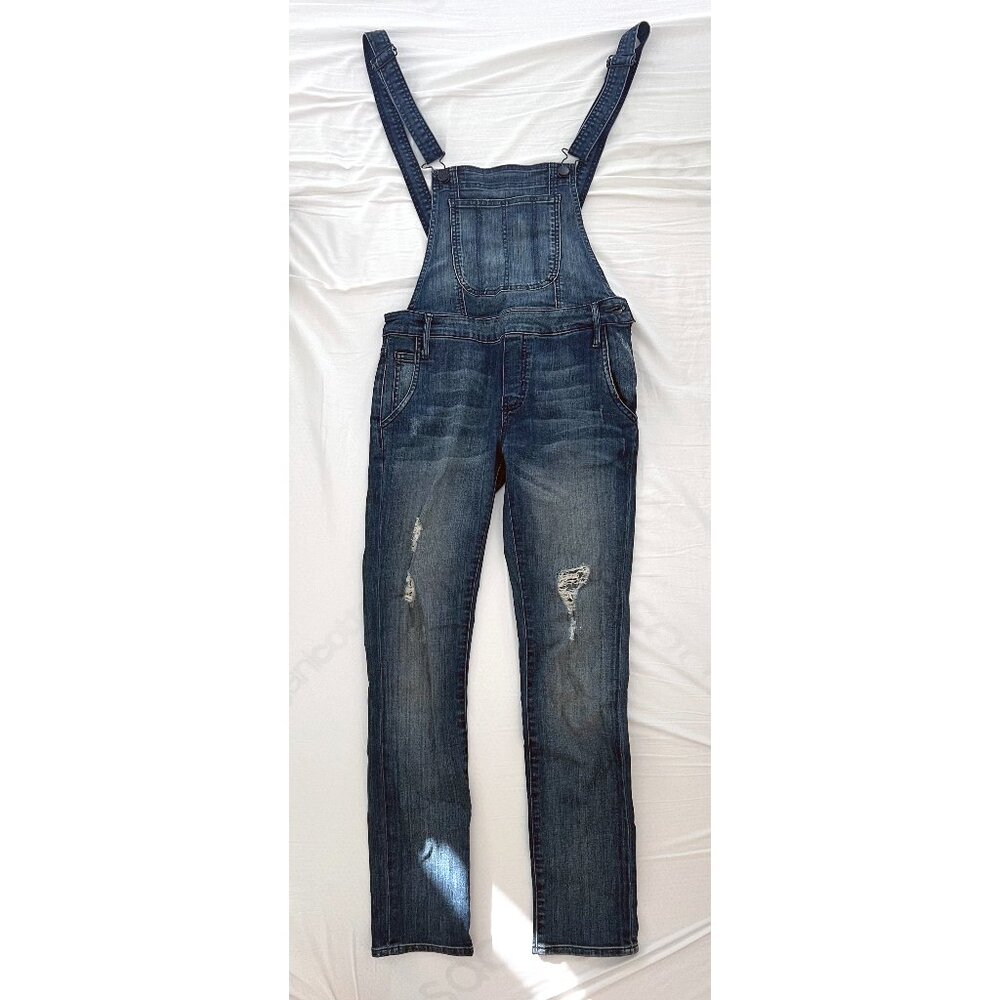 Black Orchid Fitted Overalls - Distressed Denim - Size 25